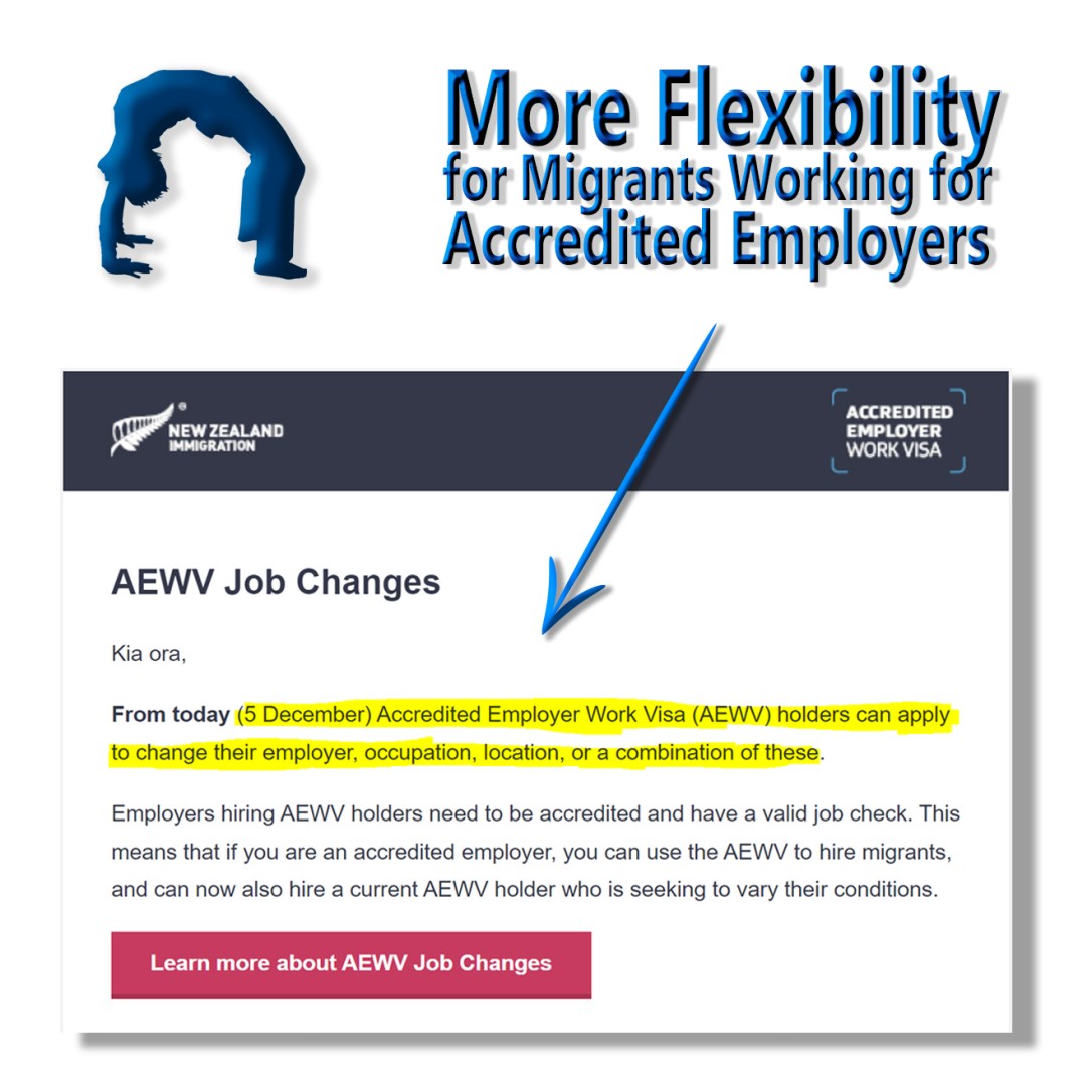 More flexibility for New Zealand migrants who get onto the AEWV&nbsp;system